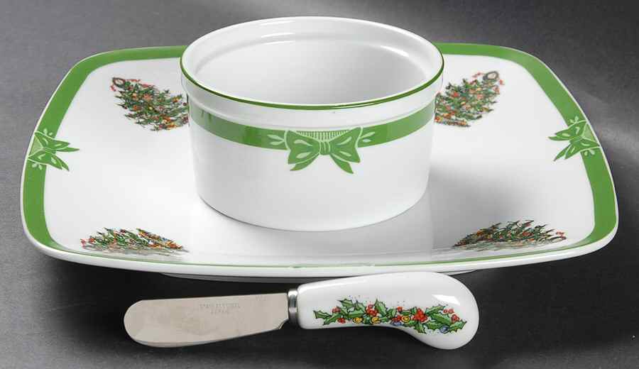 Yule Tide 1 Piece Chip/Dip W/Spreader by Georges Briard-1