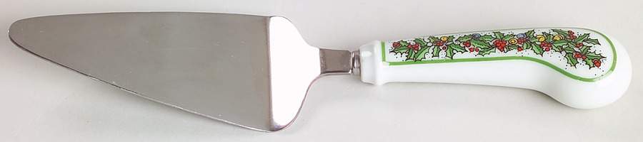 Yule Tide Pie & Cake Server with Stainless Blade by Georges Briard-1