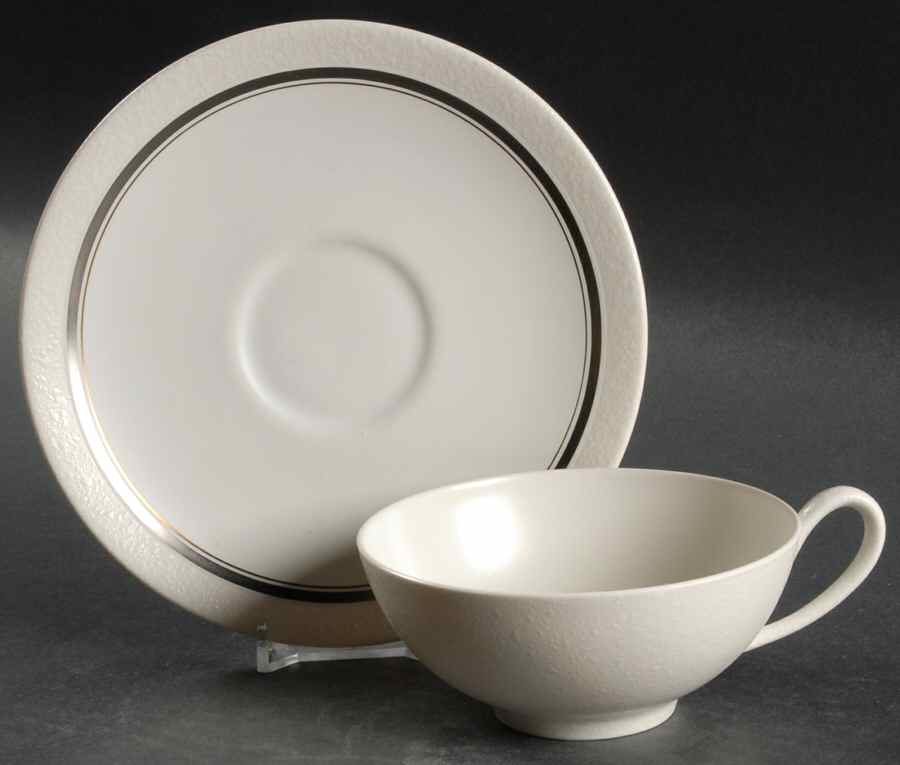 Chantilly Flat Cup & Saucer Set by Sascha Brastoff-1