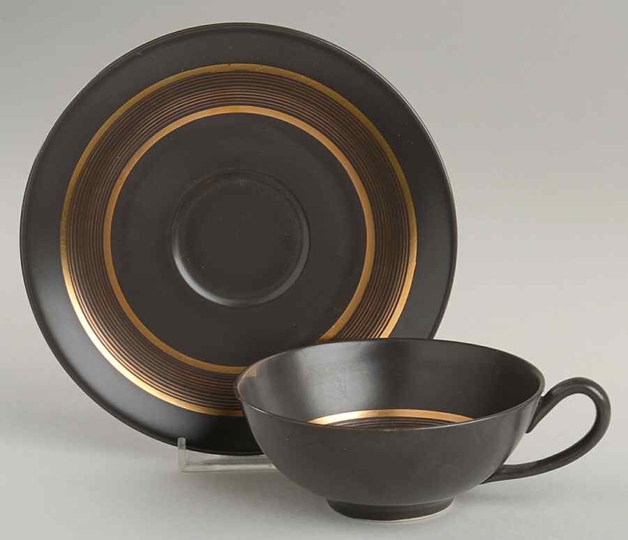 Dynasty Flat Cup & Saucer Set by Sascha Brastoff-1