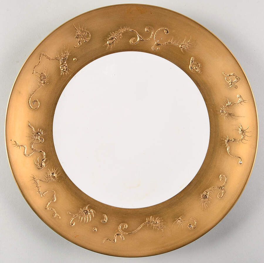Gold Ming Dinner Plate by Sascha Brastoff-1