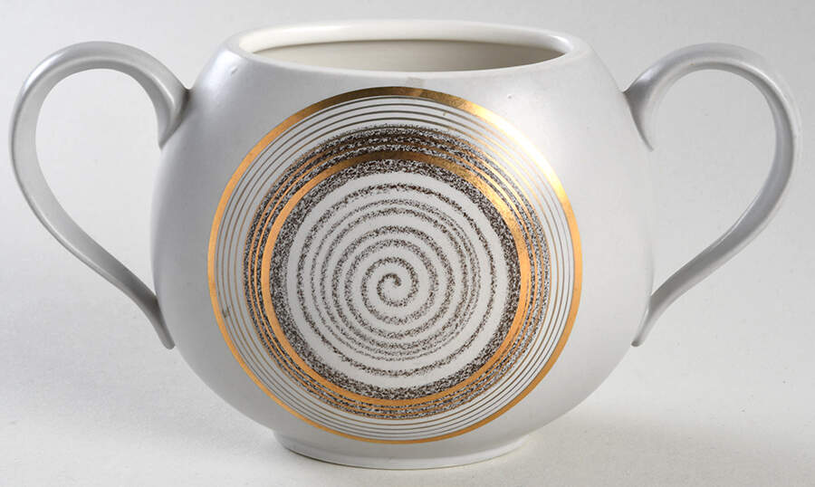 Roman Coin Sugar Bowl No Lid by Sascha Brastoff-1