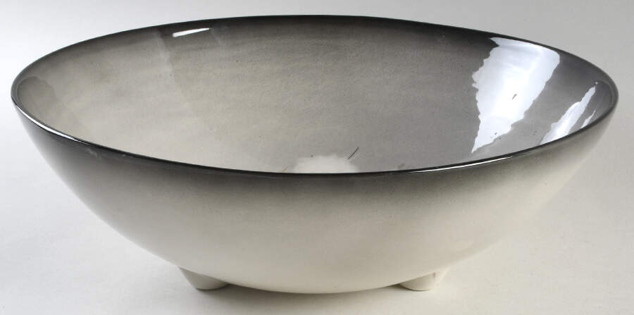 Smoke Tree Black Gray 13" Large Salad Serving Bowl by Sascha Brastoff-1