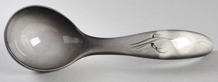 Smoke Tree Black Gray Gravy Ladle Solid Piece by Sascha Brastoff-1