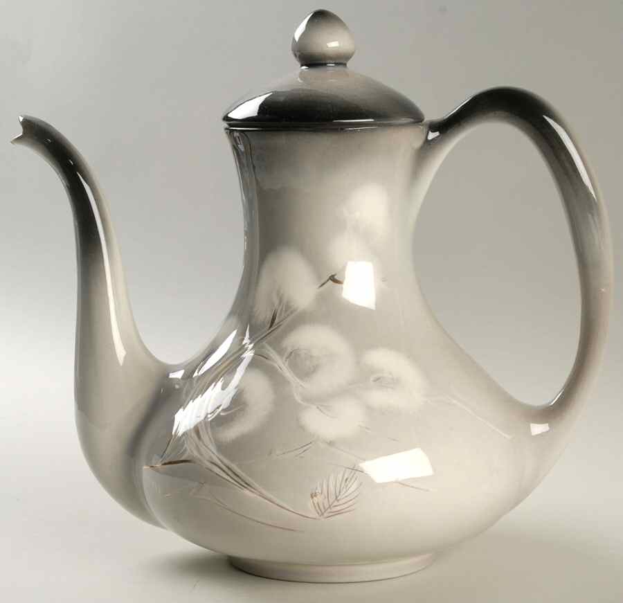 Smoke Tree Black Gray Coffee Pot & Lid by Sascha Brastoff-1