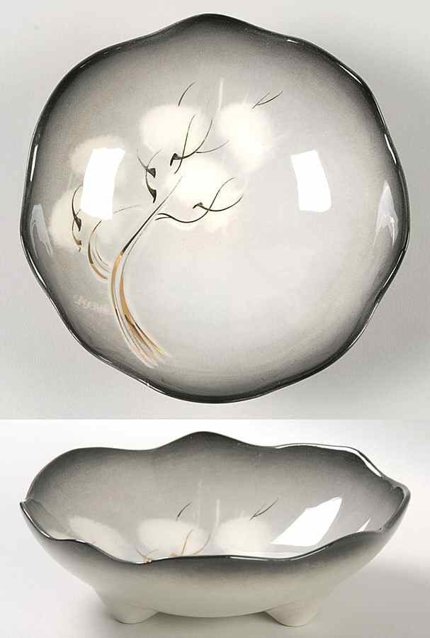 Smoke Tree Black Gray Fruit/Dessert (Sauce) Bowl by Sascha Brastoff-1