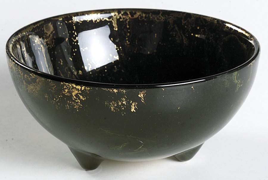 Surf Ballet (Black & Gold) Coupe Soup Bowl by Sascha Brastoff-1