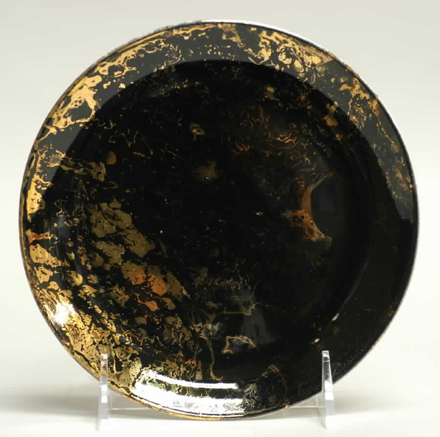 Surf Ballet (Black & Gold) Bread & Butter Plate by Sascha Brastoff-1