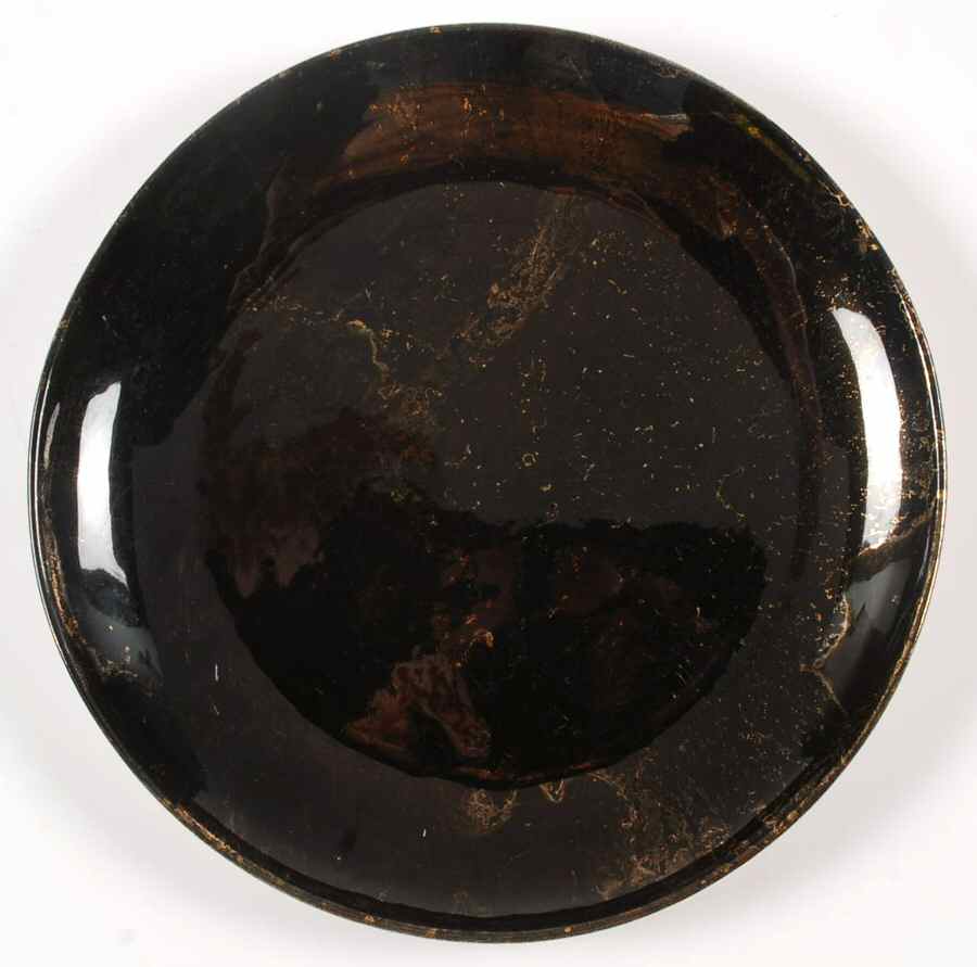 Surf Ballet (Black & Gold) Dinner Plate by Sascha Brastoff-1