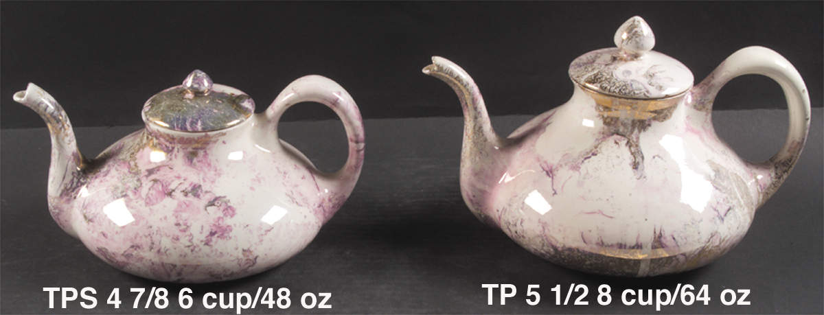 Surf Ballet (Pink & Gold) Small Teapot & Lid by Sascha Brastoff-1