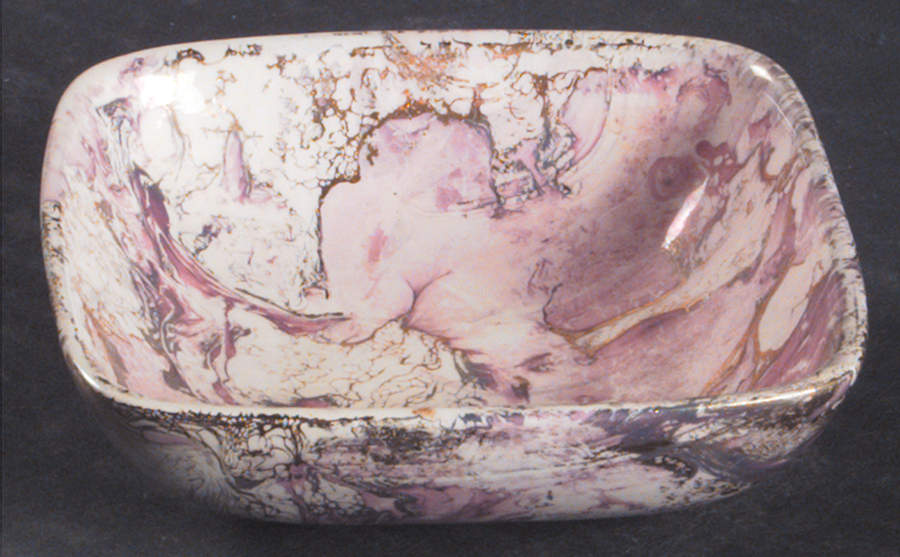 Surf Ballet (Pink & Gold) Nut Dish by Sascha Brastoff-1