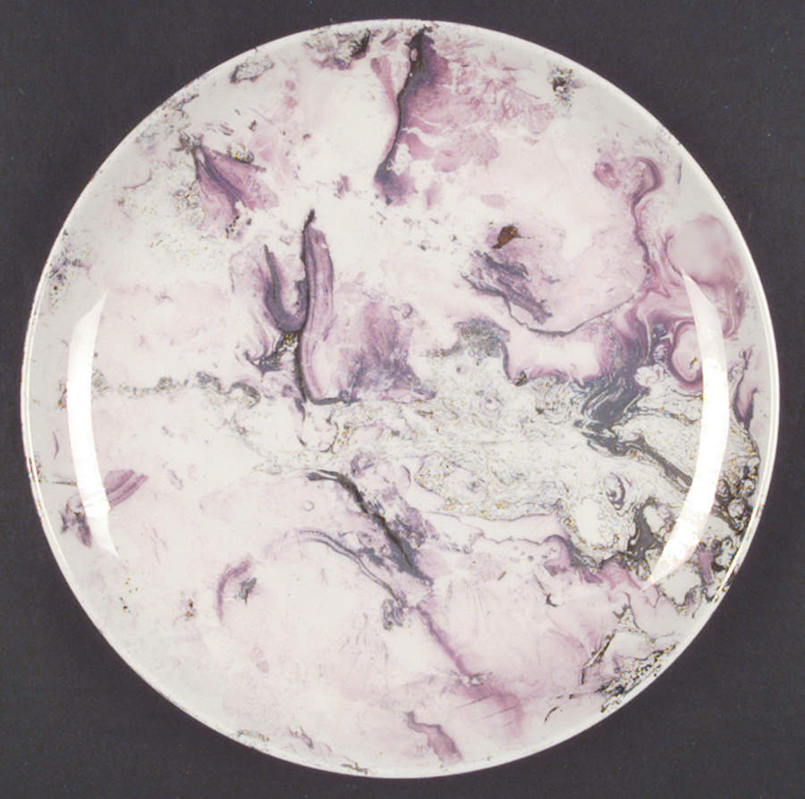 Surf Ballet (Pink & Gold) Dinner Plate by Sascha Brastoff-1