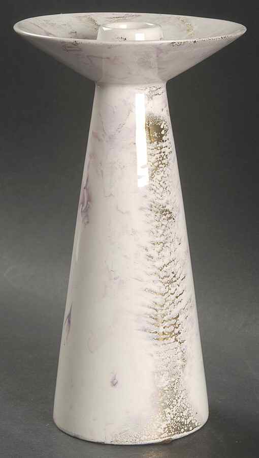 Surf Ballet (Pink & Gold) 8" Tall Candlestick by Sascha Brastoff-1