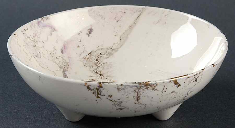 Surf Ballet (Pink & Gold) Fruit/Dessert (Sauce) Bowl by Sascha Brastoff-1