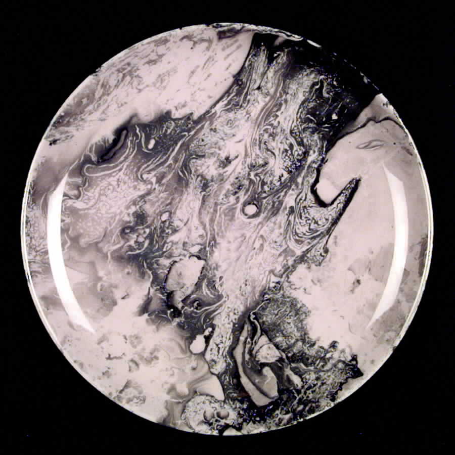 Surf Ballet (Pink & Platinum) Dinner Plate by Sascha Brastoff-1