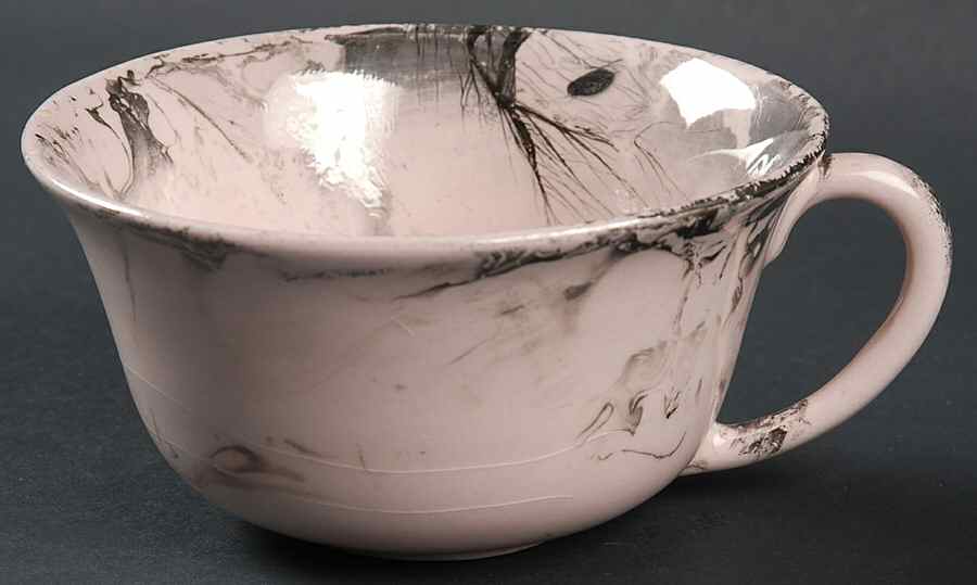 Surf Ballet (Pink & Platinum) Flat Cup by Sascha Brastoff-1