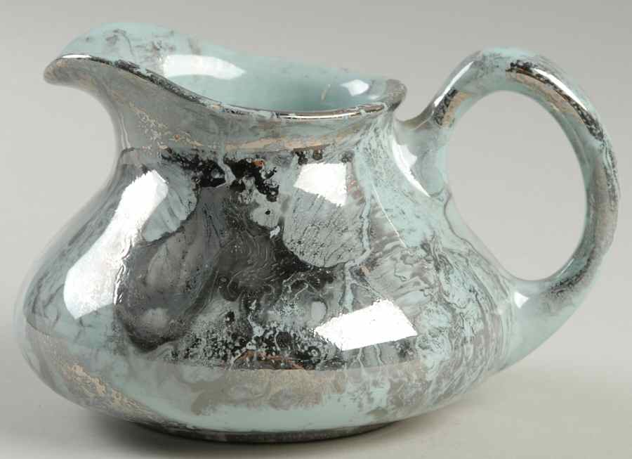 Surf Ballet (Turquoise & Platinum) Creamer by Sascha Brastoff-1