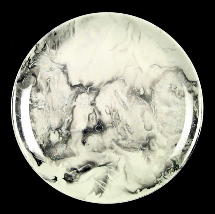 Surf Ballet (White & Platinum) Dinner Plate by Sascha Brastoff-1