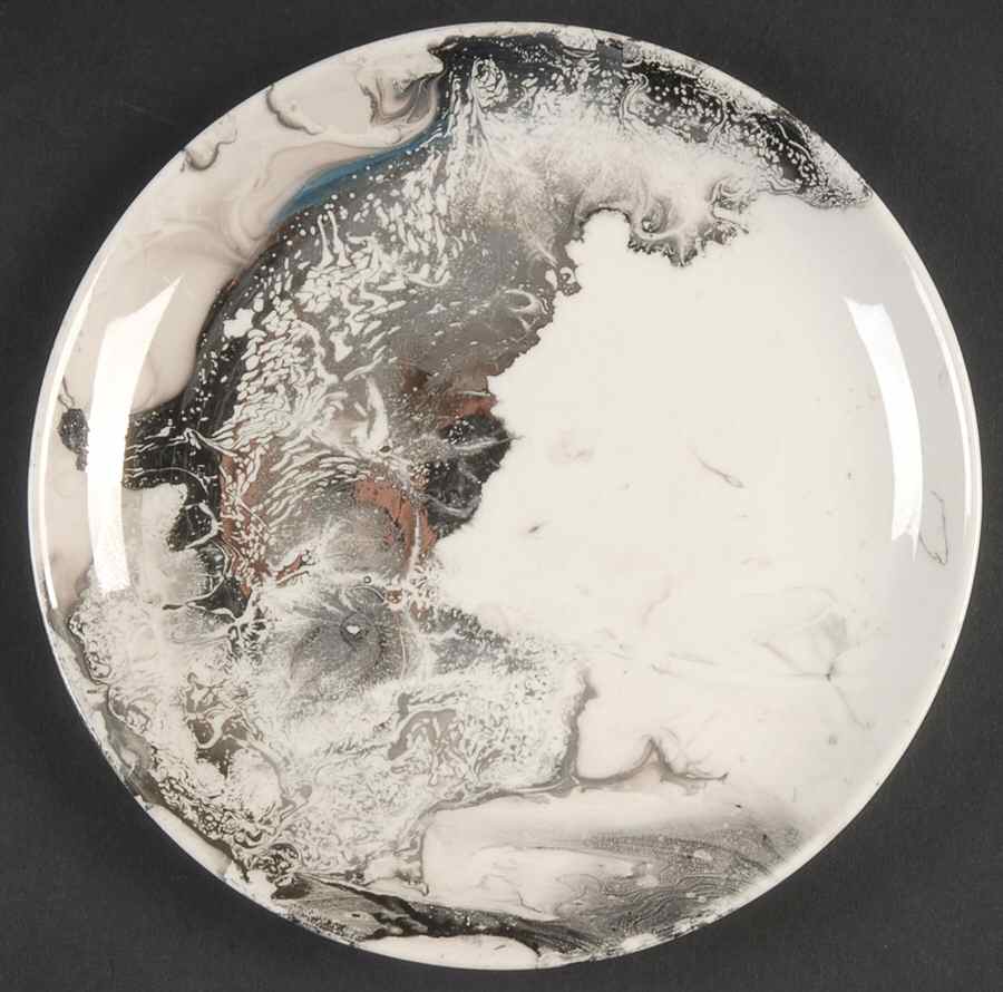 Surf Ballet (White & Platinum) Bread & Butter Plate by Sascha Brastoff-1