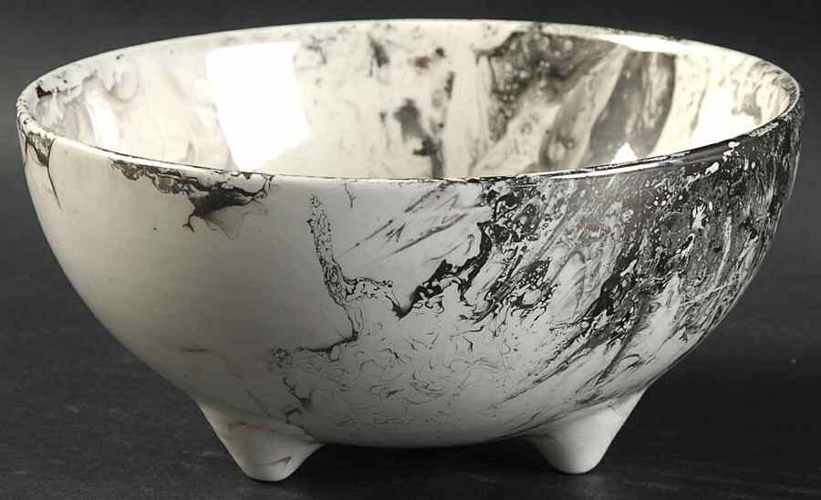 Surf Ballet (White & Platinum) Coupe Soup Bowl by Sascha Brastoff-1