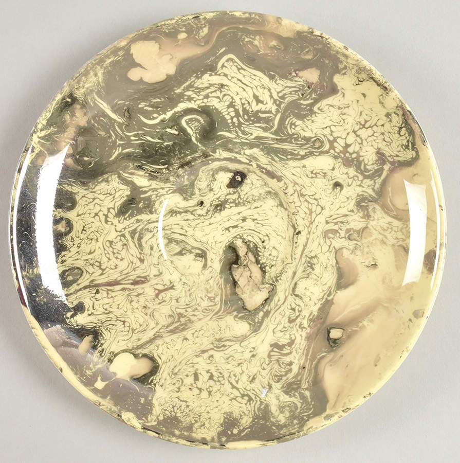 Surf Ballet (Yellow, Platinum) Saucer by Sascha Brastoff-1