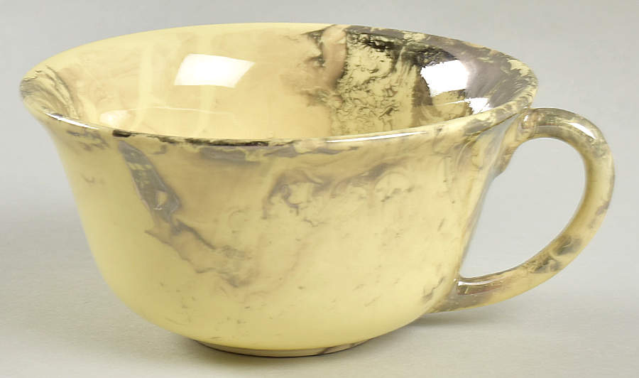 Surf Ballet (Yellow, Platinum) Flat Cup by Sascha Brastoff-1