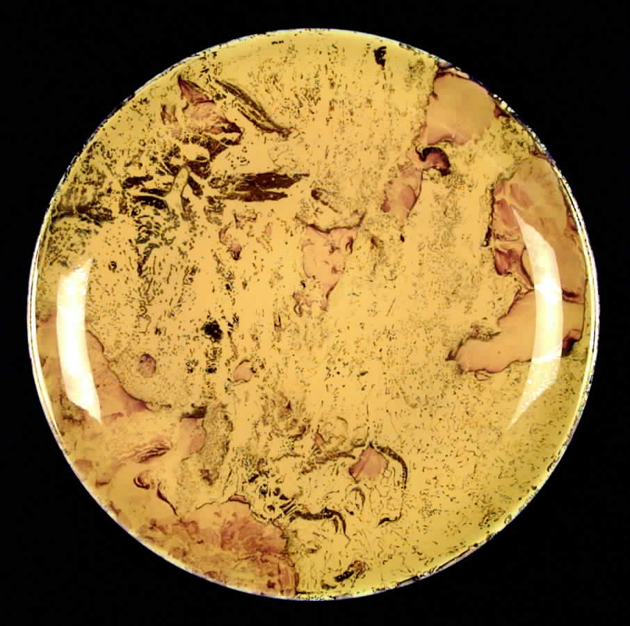Surf Ballet (Yellow & Pink) Dinner Plate by Sascha Brastoff-1