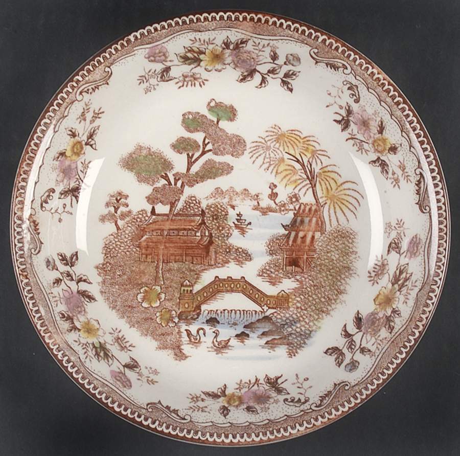 Oriental Gardens Coupe Soup Bowl by Brown & Ritchie-1
