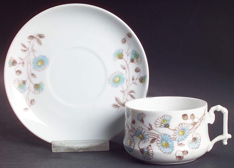 1850 Flat Cup & Saucer Set by Becher & Stark-1
