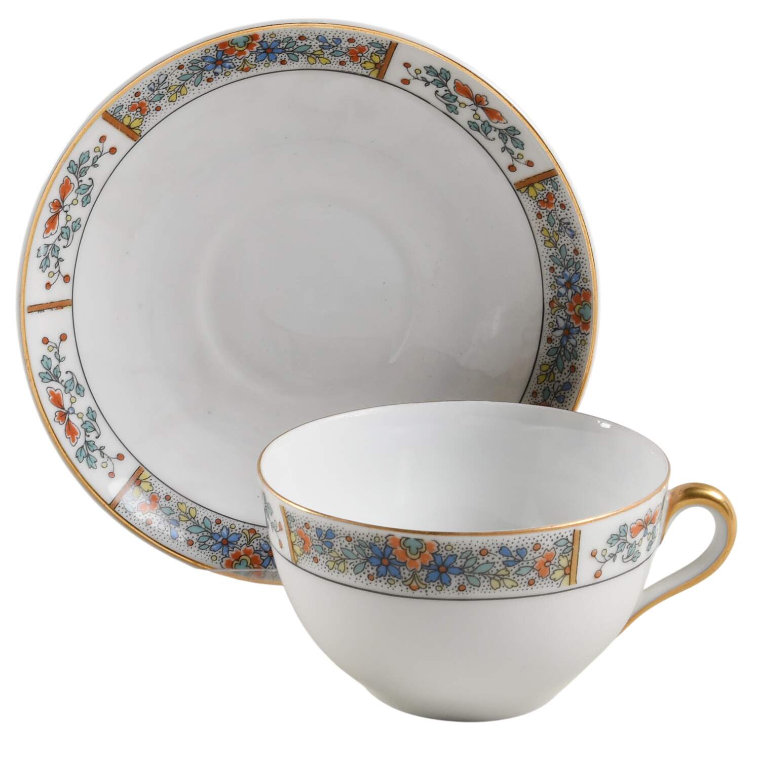 12427 Flat Cup & Saucer Set by Bassett-1