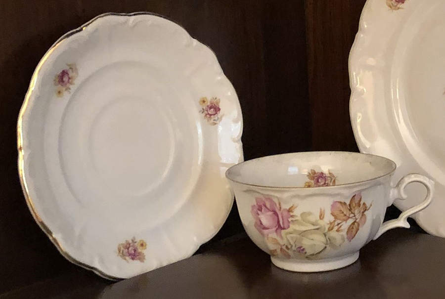 BTH36 Footed Cup & Saucer Set by Bareuther & Co-1