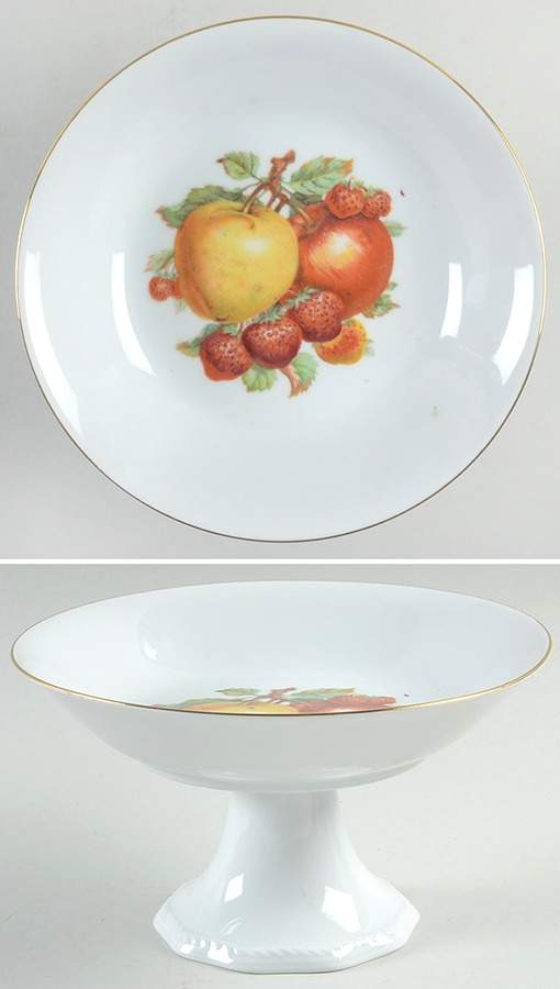 BTH4 (1-16" Gold Trim) Round Compote (Height X Width) by Bareuther & Co-1