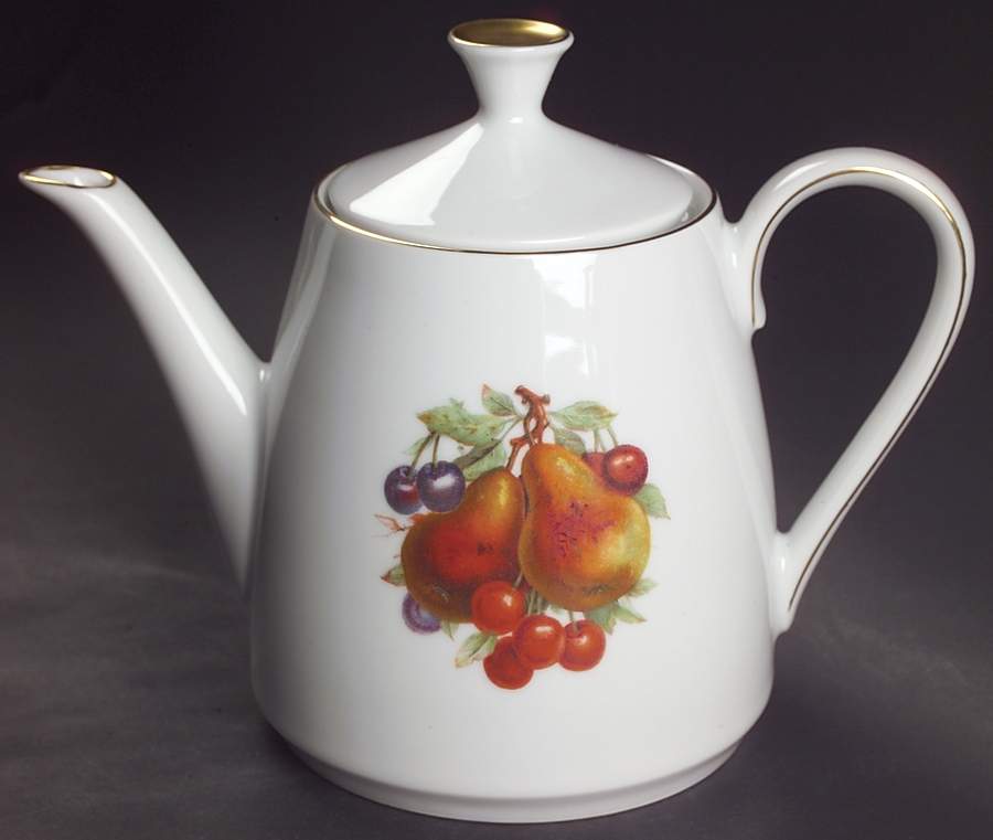 BTH4 (1-16" Gold Trim) Teapot & Lid by Bareuther & Co-1