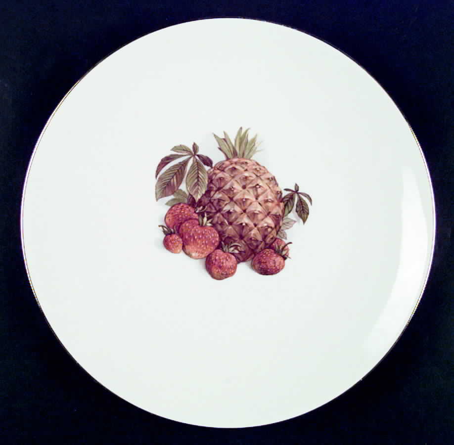 BTH4 (1-16" Gold Trim) Large Dinner Plate by Bareuther & Co-1