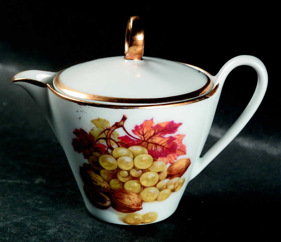 BTH4 (1-8" Gold Trim) Mini Creamer & Lid by Bareuther & Co-1