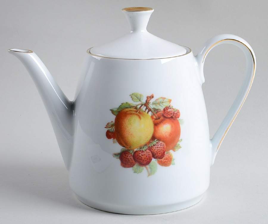BTH4 (1-16" Gold Trim) Teapot & Lid by Bareuther & Co-1