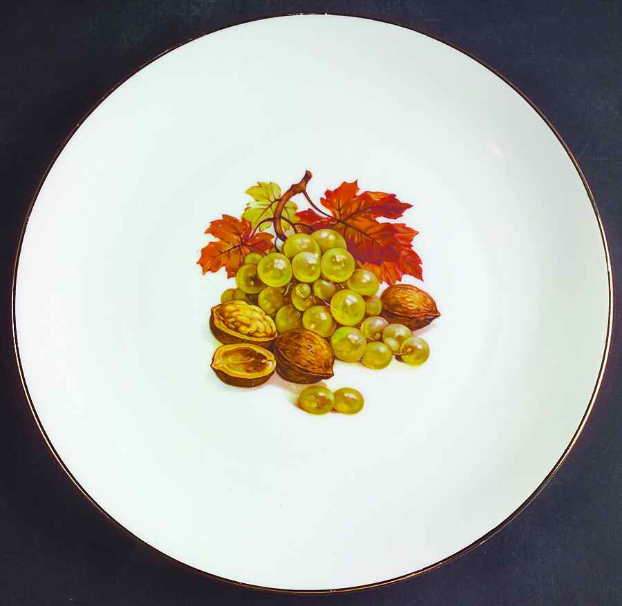 BTH4 (1-16" Gold Trim) Dinner Plate by Bareuther & Co-1