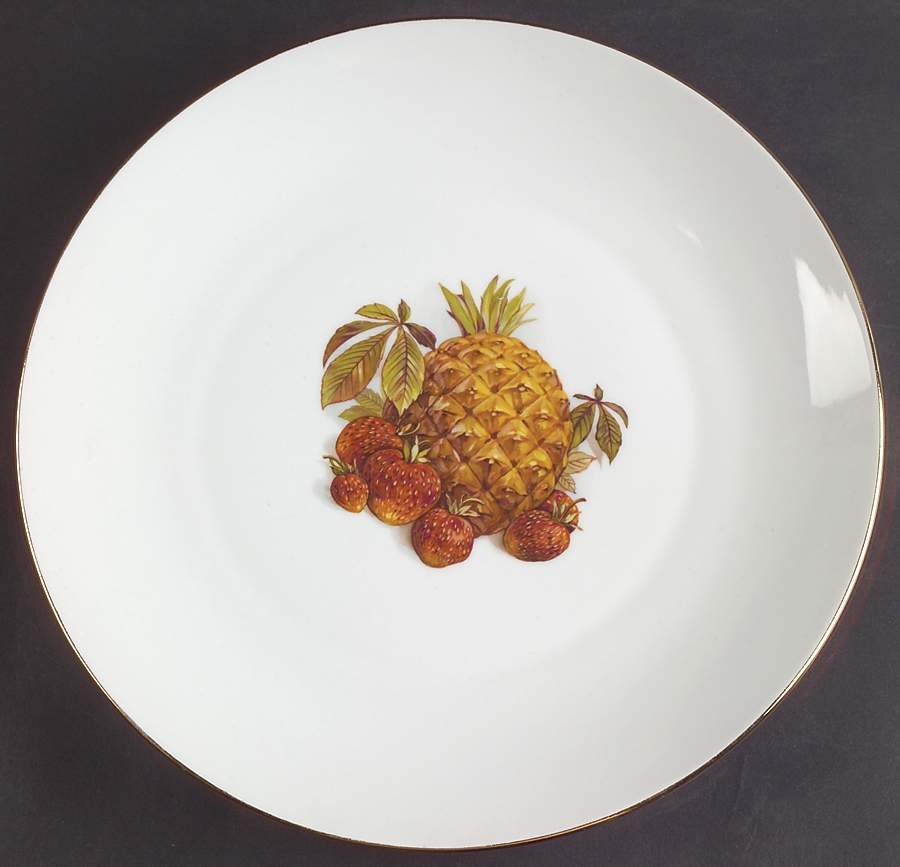 BTH4 (1-16" Gold Trim) 11" Chop Plate (Round Platter) by Bareuther & Co-1