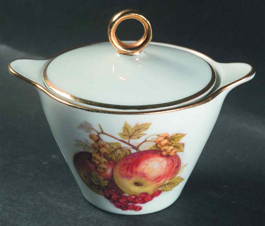 BTH4 (1-8" Gold Trim) Mini Sugar Bowl & Lid by Bareuther & Co-1