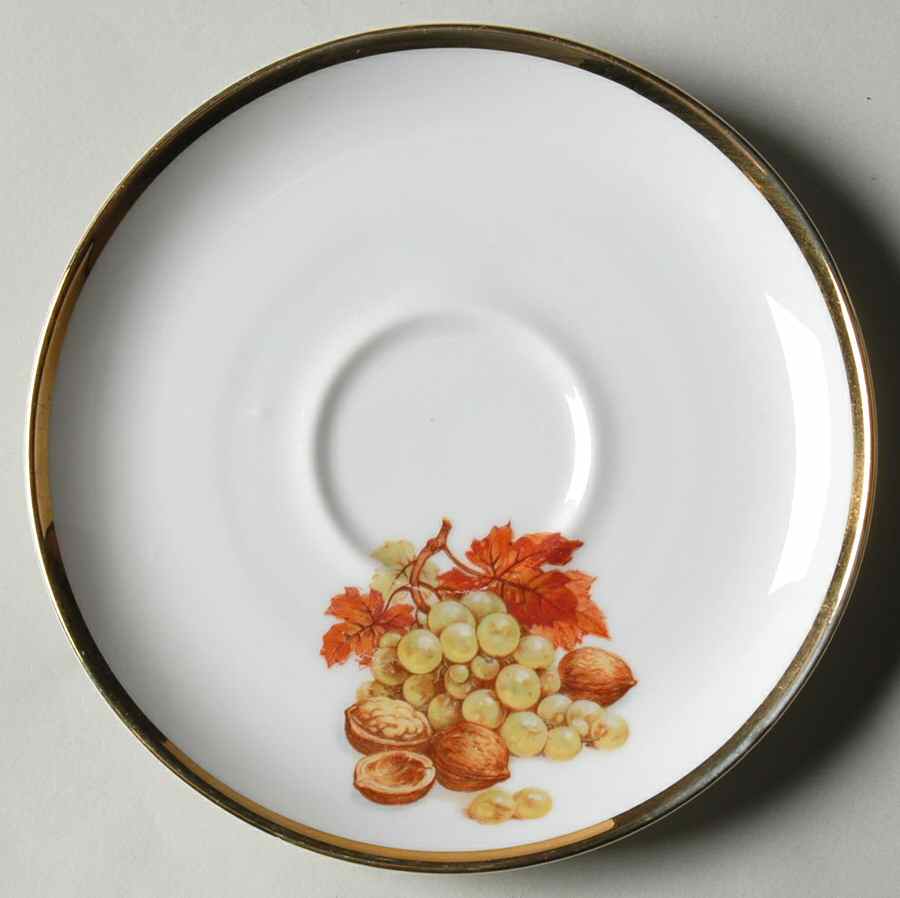 BTH4 (1-16" Gold Trim) Saucer for Flat Cup by Bareuther & Co-1