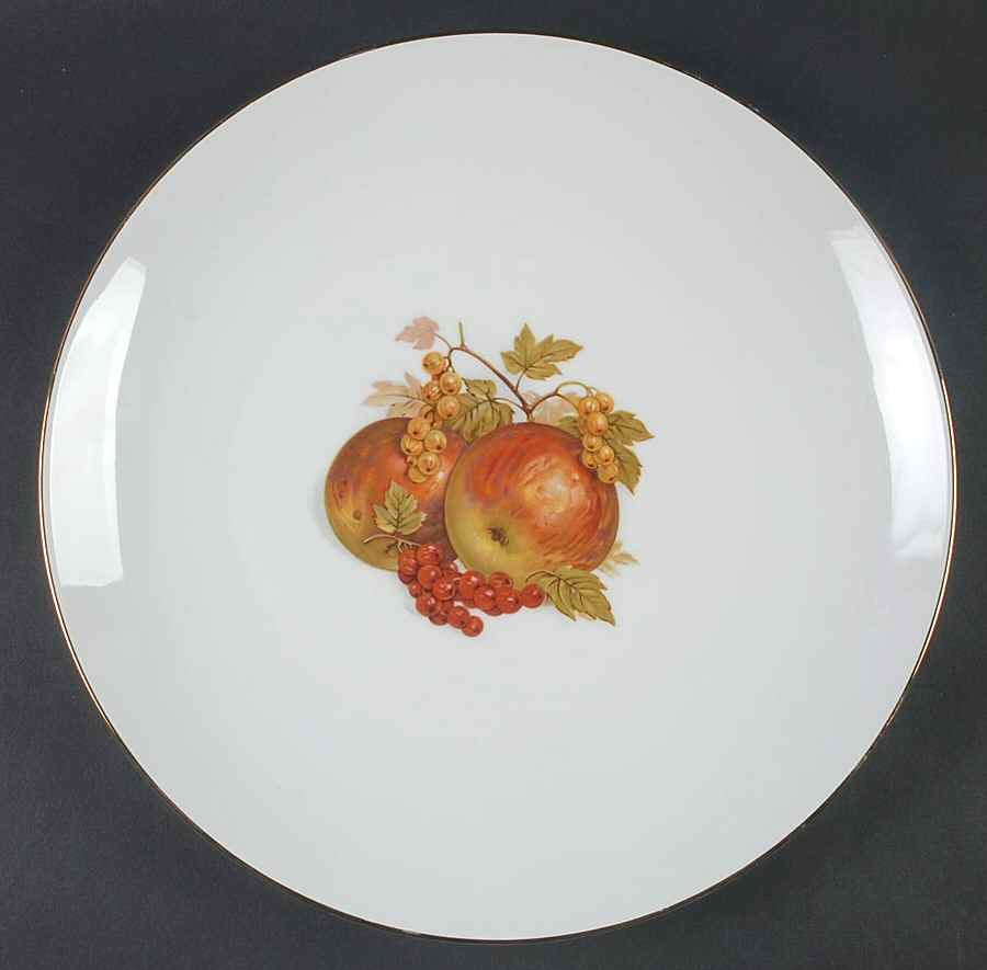BTH4 (1-16" Gold Trim) 11" Chop Plate (Round Platter) by Bareuther & Co-1