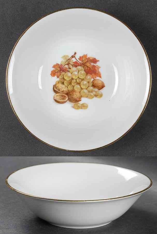 BTH4 (1-16" Gold Trim) Fruit/Dessert (Sauce) Bowl by Bareuther & Co-1