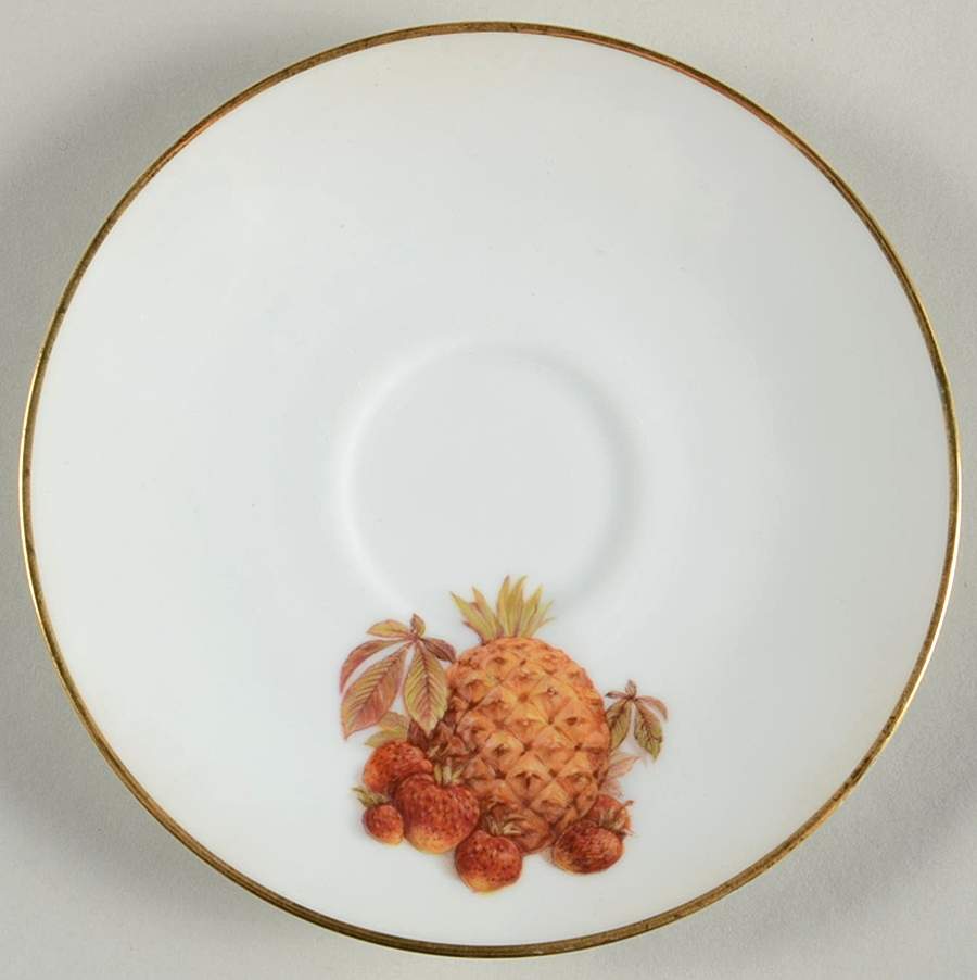 BTH4 (1-16" Gold Trim) Saucer for Flat Cup by Bareuther & Co-1