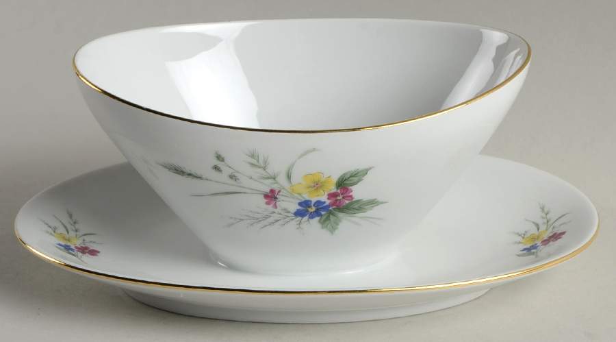 BTH7 Gravy Boat with Attached Underplate by Bareuther & Co-1