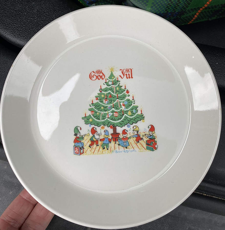 God Jul (White) Bread & Butter Plate by Berggren Traynor-1
