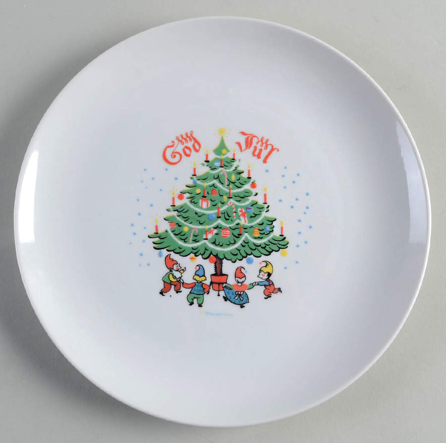 God Jul (White) Luncheon Plate by Berggren Traynor-1