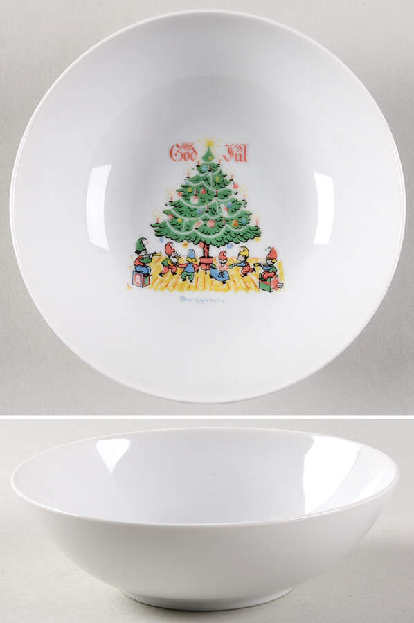 God Jul (White) Coupe Cereal Bowl by Berggren Traynor-1