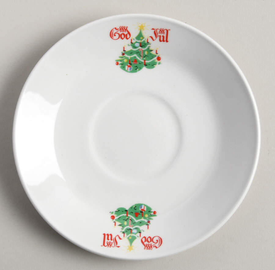God Jul (White) Saucer by Berggren Traynor-1