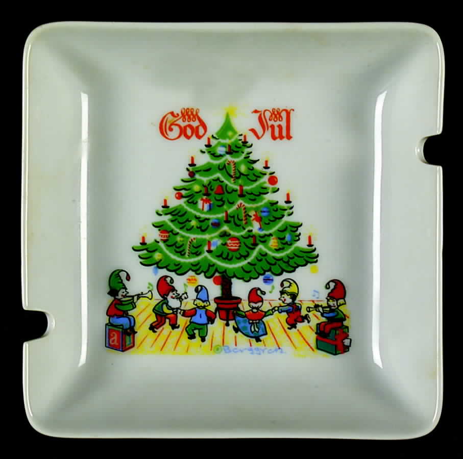 God Jul (White) Small Ashtray by Berggren Traynor-1