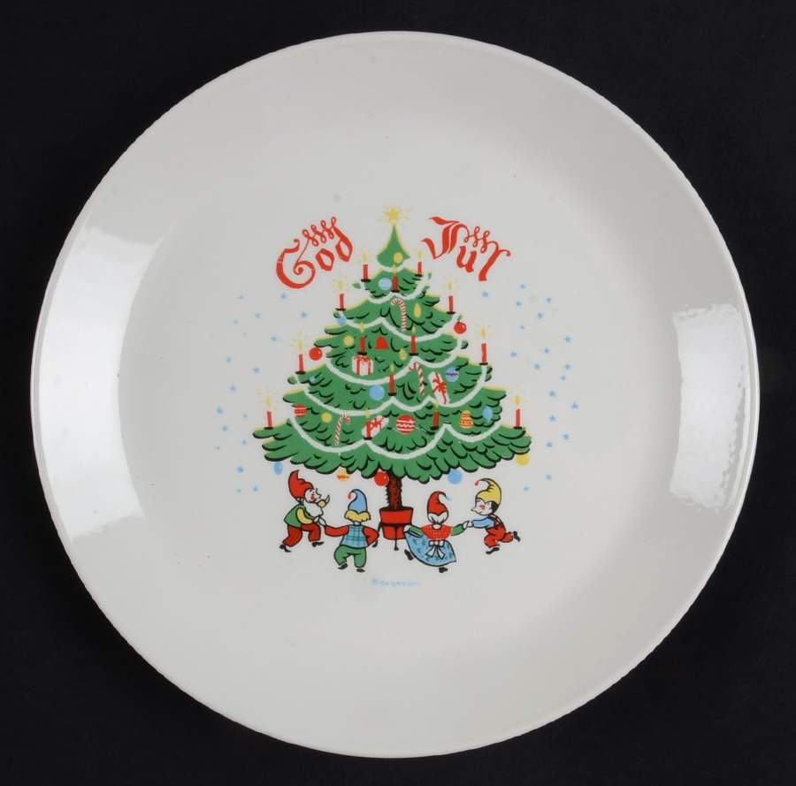 God Jul (White) Salad Plate by Berggren Traynor-1